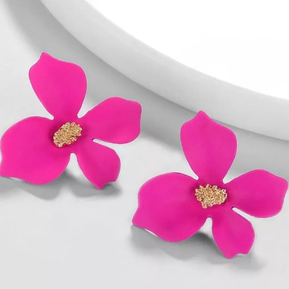 Bohemian Resin Fashion Flower Earrings
